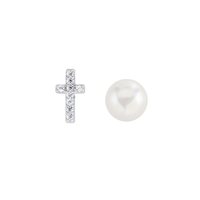Orecchini Amen Donna Prega, Ama in Argento Perla ECRPEBBZ - ECRPEBBZ